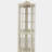Glass Cabinet Lighted Corner Cabinet Corner Display Curio Cabinet, Glass Display With Light(Included)Bar Cabinet, Wine Cabinet with Adjustable Glass Shelves Carved Decoration WHITE, Light(Included)-1318109020