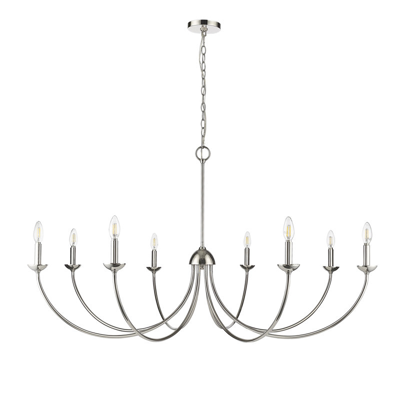 Huxley 8 - Light 52" Wide Chandelier, Polished Nickel