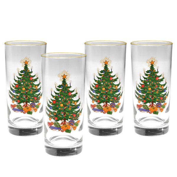 The Holiday Aisle® Gordie 15oz. Highball Glass Set & Reviews | Wayfair