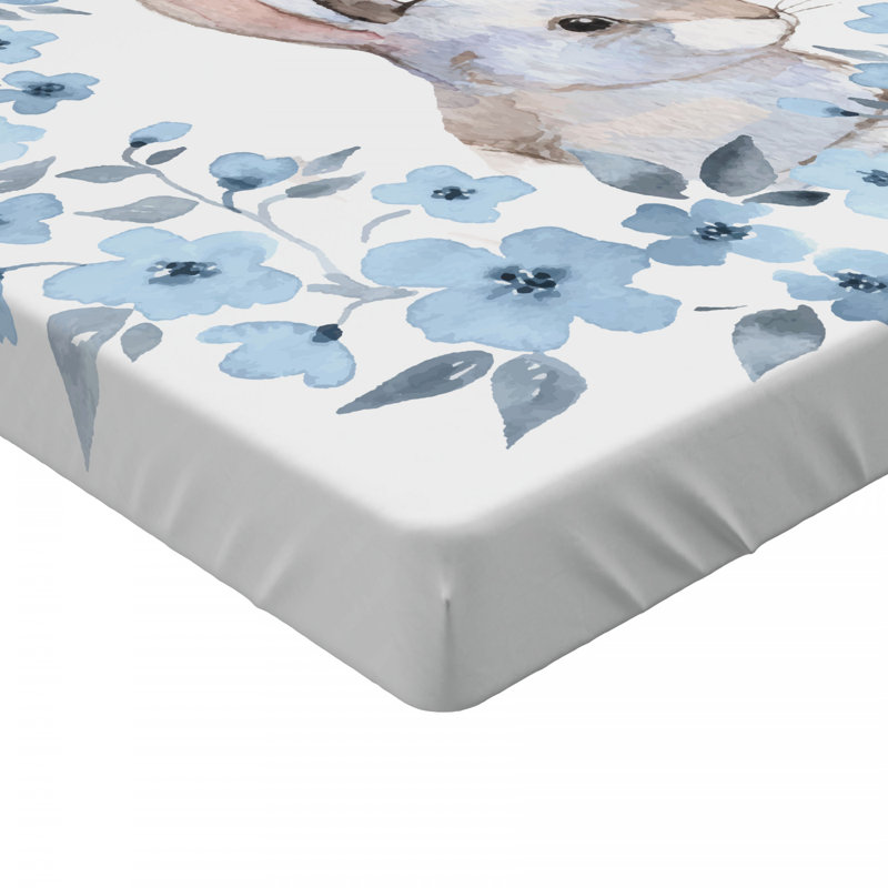 Microfiber Floral Fitted Sheet, Full Fitted Sheet