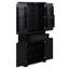 Armoire de rangement noire pour salle de bain - Étagère fonctionnelle à tablette réglable moderne avec tiroir
