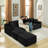 115" Wide Modular Compression Corduroy Sectional No Assembly-816380424