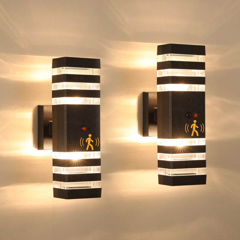Motion Sensor Outdoor Wall Light Fixture Up Down Porch Lights