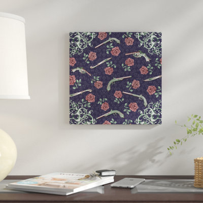 «Elegant Guns And Roses», impression sur toile