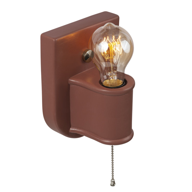 Amboise Ceramic Armed Sconce, Canyon Clay, Brushed Nickel