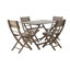 Table pliante en bois 43,5'' - Couleur : Gris pâle - Design pliable pour rangement extérieur