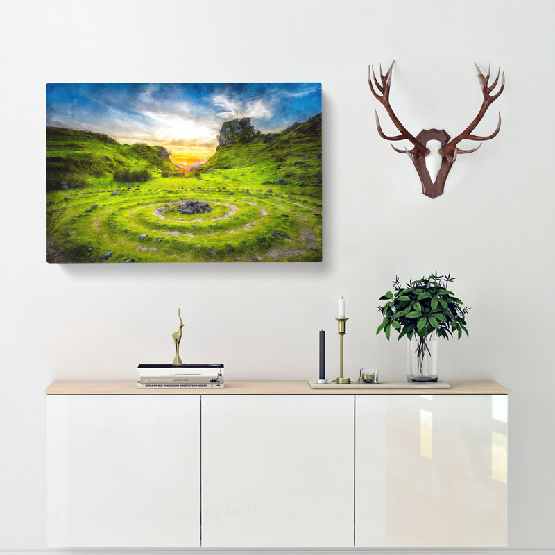 Fairy Glen At The Isle Of Skye - Wrapped Canvas Painting, 60cm H x 91cm W x 3cm D