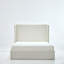 Carmen Upholstered Wingback Bed / Upholstered Platform Bed Frame / 53.5" High Headboard / Simplicity / Minimalist / No Box Spring Needed /Easy Assembly / Full /Textured Ivory Canvas / No Noise-133674294