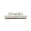 Boucle courbée à 3 places avec couleur blanche et papillon, idéale pour l'espace de vie principal, matériaux, facile à entretenir, couleur, forme de croissant, chambre à coucher, assise moelleuse moyenne confortable, solide