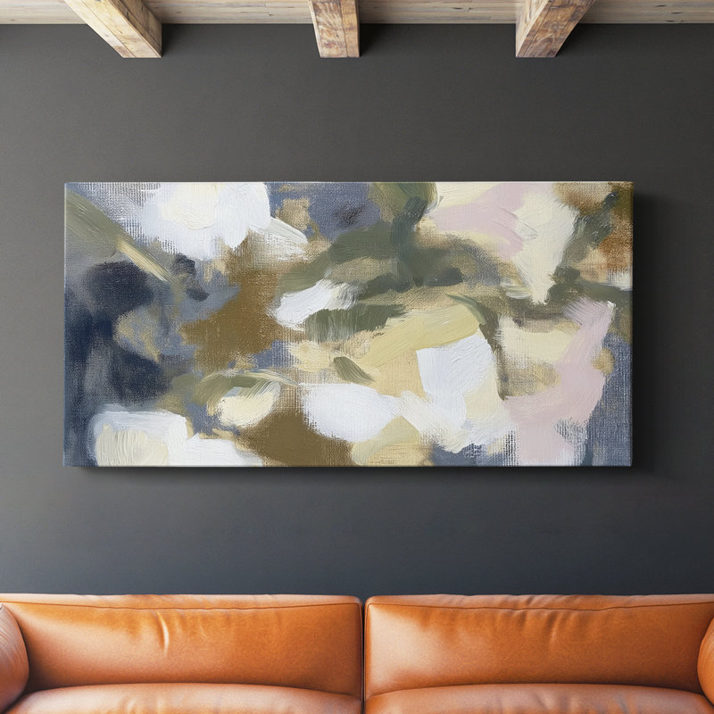 Abstract Series 8 #XCV-Gallery Wrapped Canvas, 16" H x 32" W