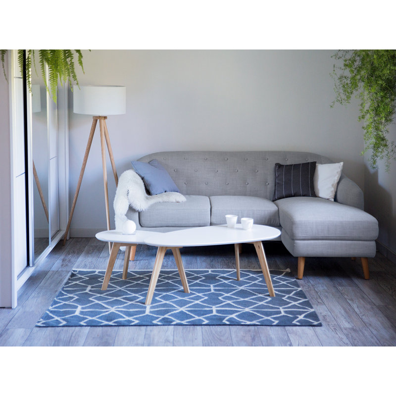 Cedrick 3 Seater Corner Sofa , Light Grey