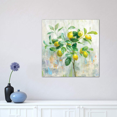 Lemon Branch by Danhui Nai - Wrapped Canvas Painting