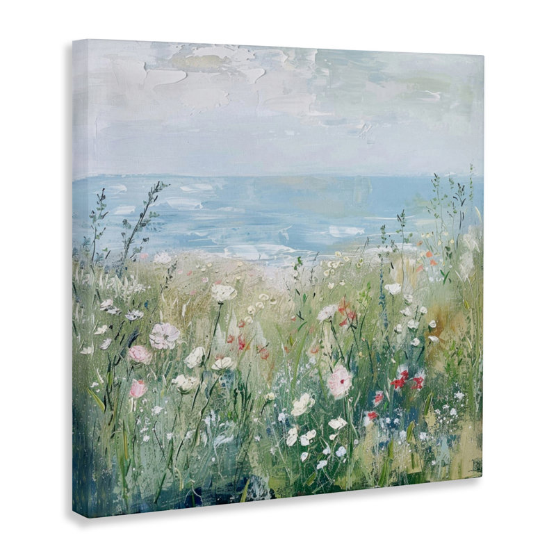 Fleurs sauvages au bord de la mer, design par Creative Studio, H 17 po x l 17 po