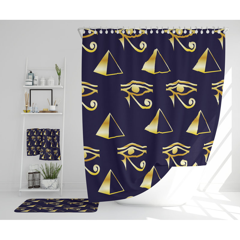 Neariah Polyester Shower Curtain Set