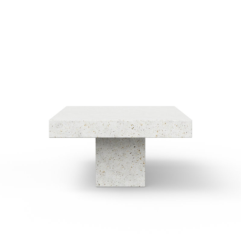 Kareen Single Coffee Table, Ivory Terrazzo