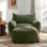 Fauteuil à billes à compression avec repose-pieds, grand canapé-lit en mousse à mémoire de forme confortable