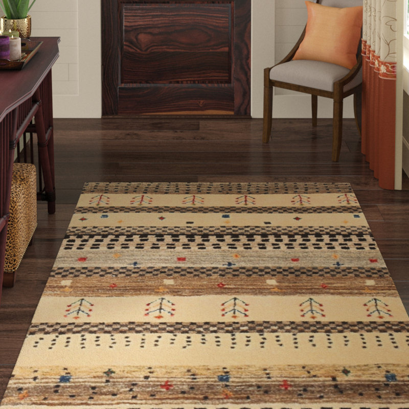 Tapis de la surface crème en laine touffeté à la main Gwen