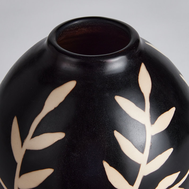 Orlova Handmade Terracotta Table Vase, 6.75" H x 6" W x 6" D