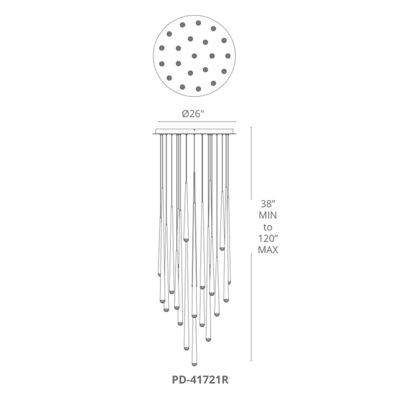 Cascade 21 - Light LED Chandelier