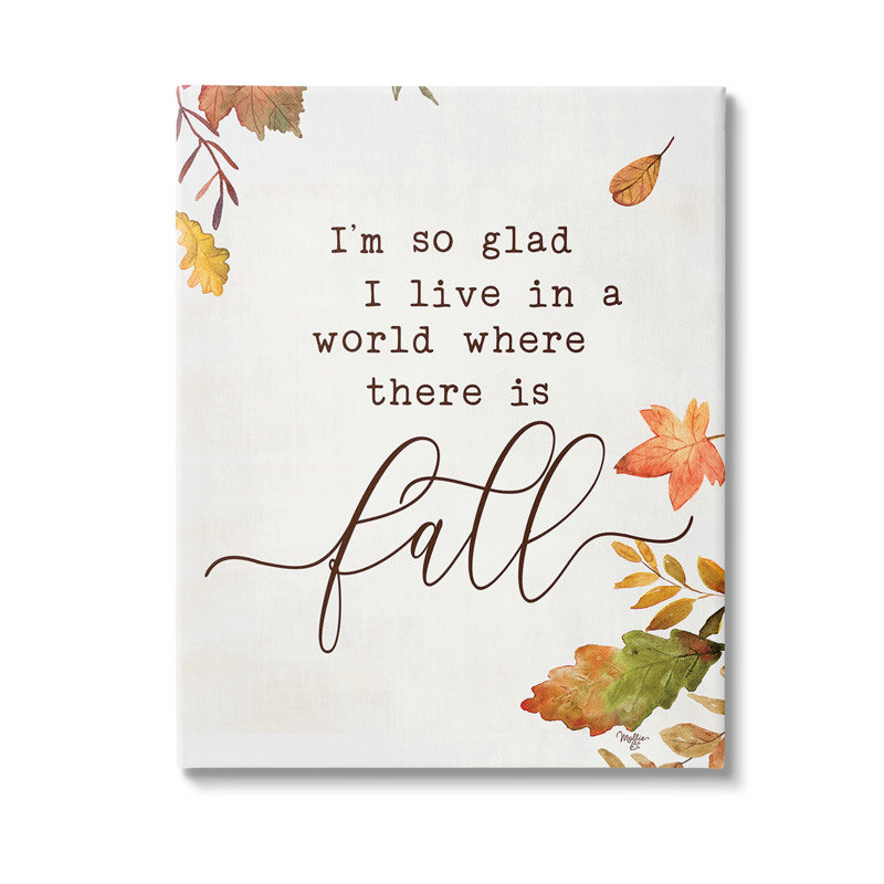 Conception d'art sur toile A World With Fall par Mollie B., H 40 po x l 30 po