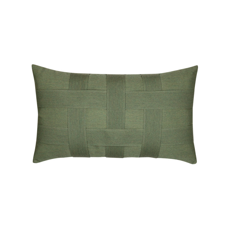 Basketweave Sunbrella® Indoor/Outdoor Pillow Cover & Insert by Elaine Smith, 12" H x 20" W, Rectangular