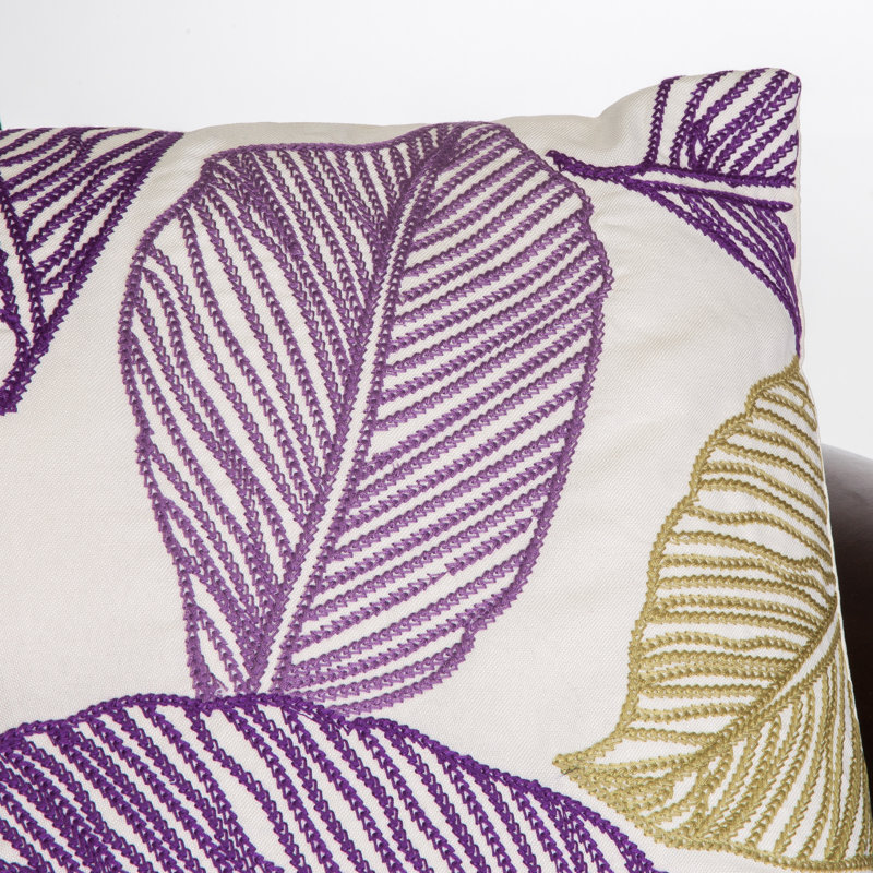 Embroidered Linen Throw Pillow