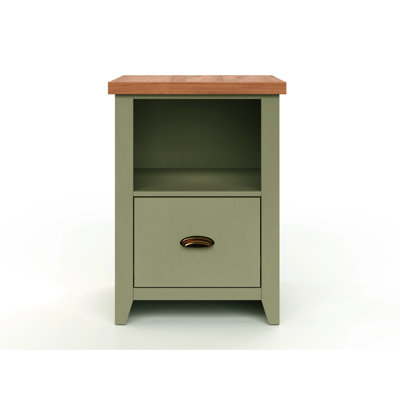 Classeur 22 po - Bureau de style sauge et bois fruitier inclus