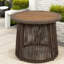 Tables de patio sans assemblage, en bois d'acacia et corde d'acier, style bohème moderne pour terrasse-1262959720