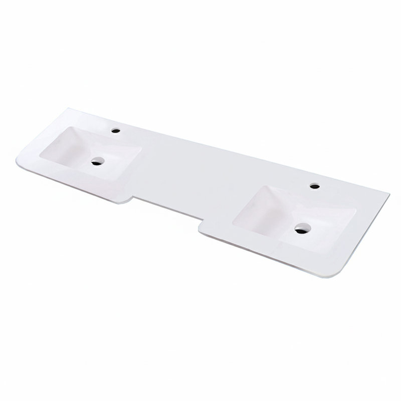 Kubitop 72'' L Bathroom Sink, Gloss White