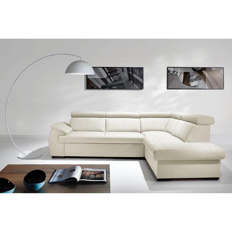 Markwart 5 Seater Sofa Bed, White, Right Hand Facing