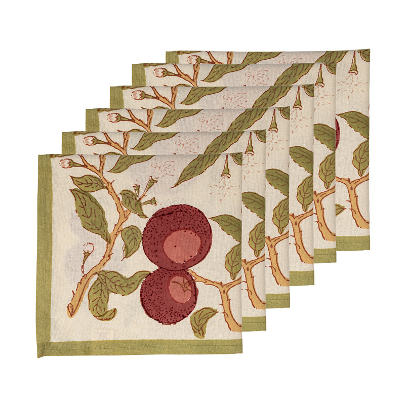 Cotton Floral Square Napkin