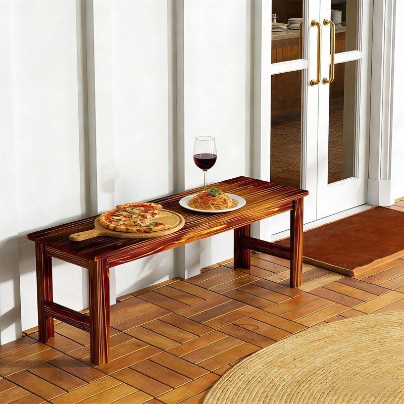 Banc de véranda sans dossier (avec chaise de patio seulement), Carbone