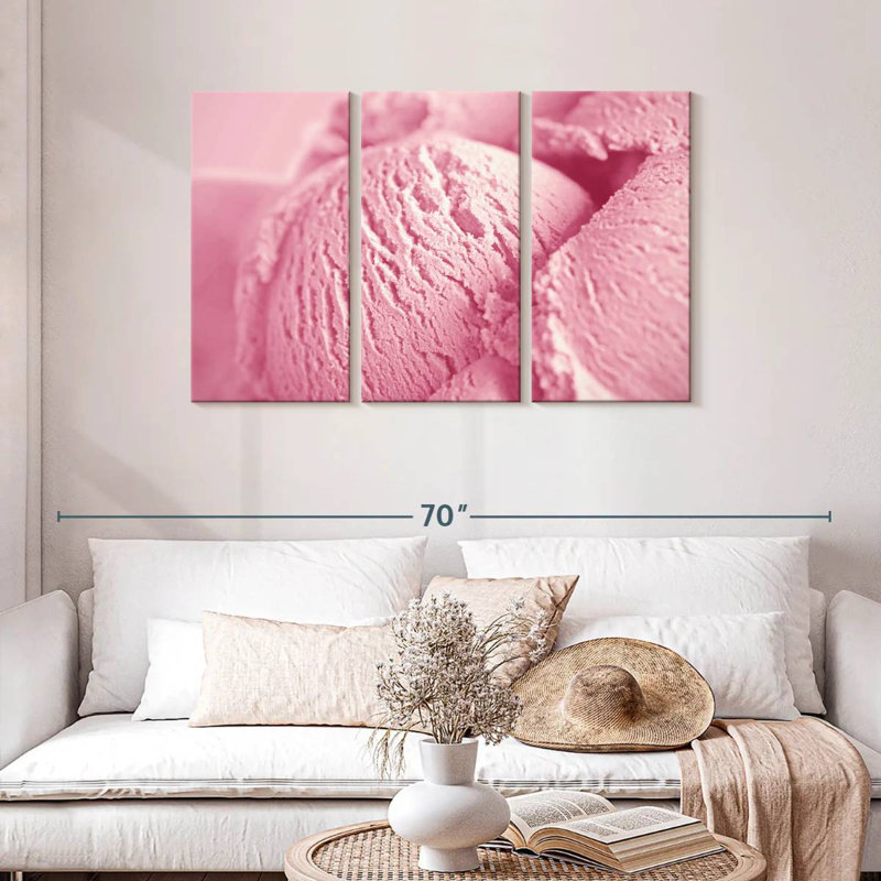 Yarlin Strawberry Ice Cream, 28" H x 45" W
