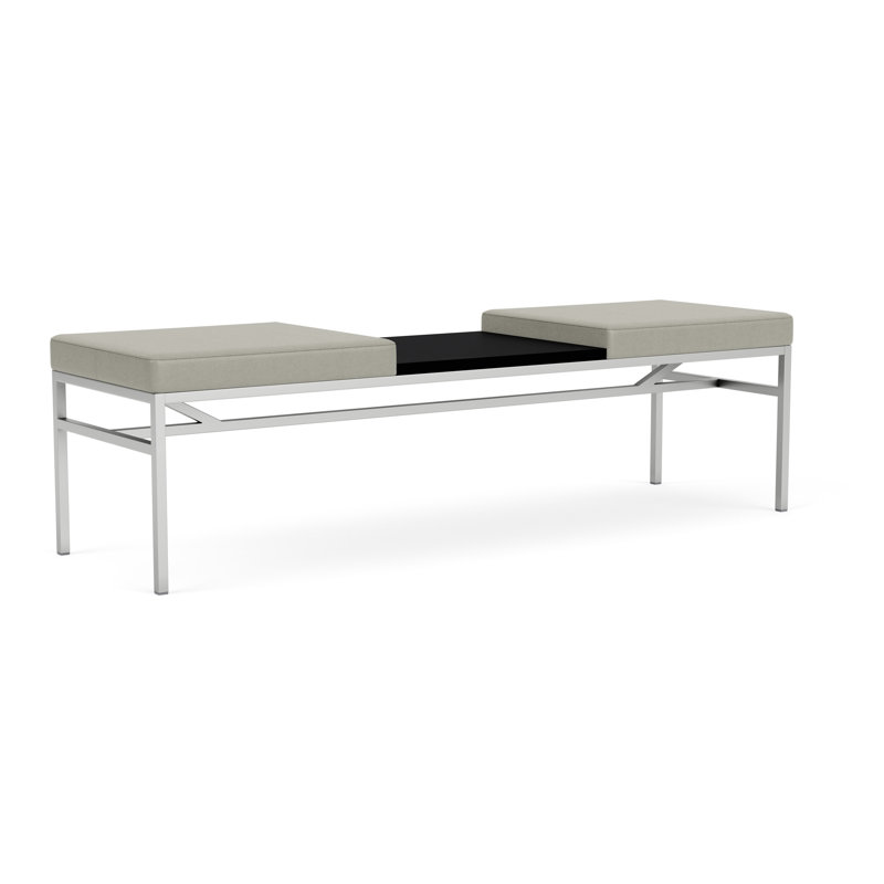 Structure en métal 2 places pour table d'attente Avon Rx Santé, Argent, Vinyle armure Sentry