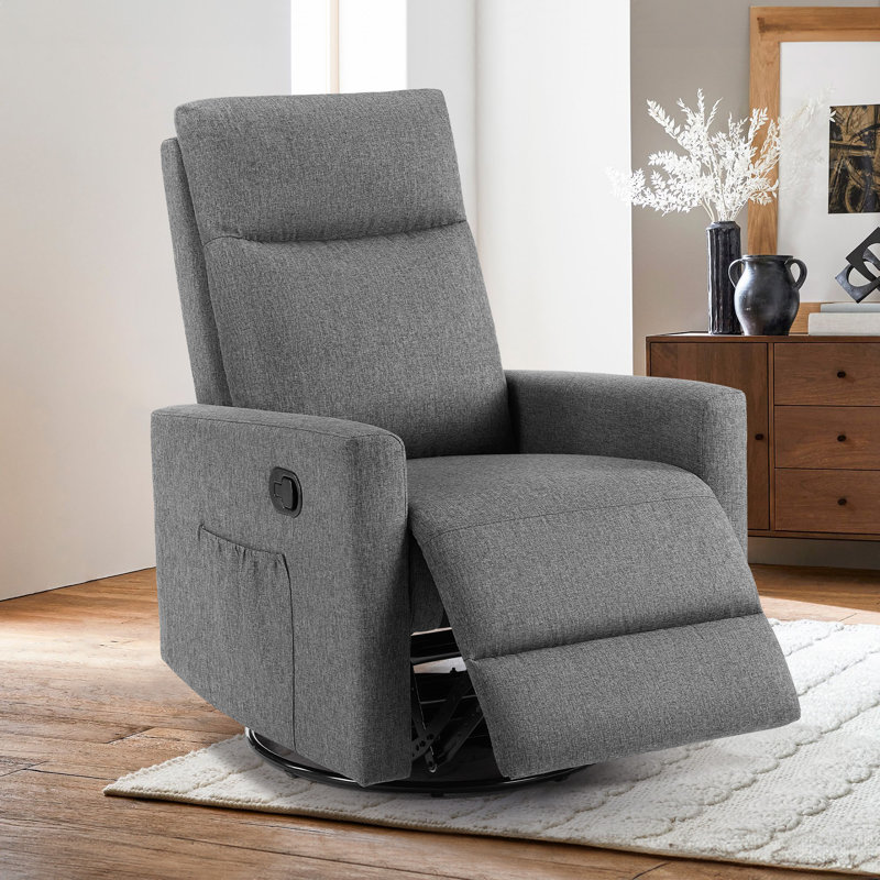 Ebern Designs 3-Position Manual Recliner with Side Pockets , Gray