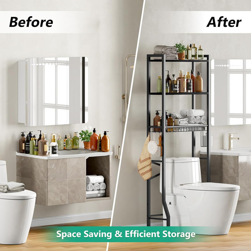 Support de rangement au-dessus de la toilette