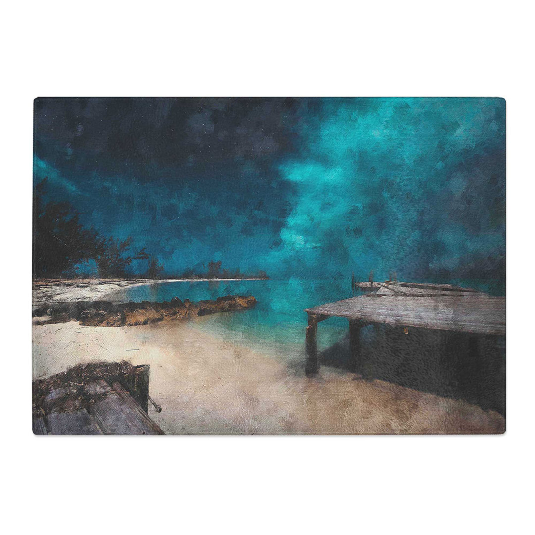 Tempered Glass Midnight at the Bahamas Chopping Board