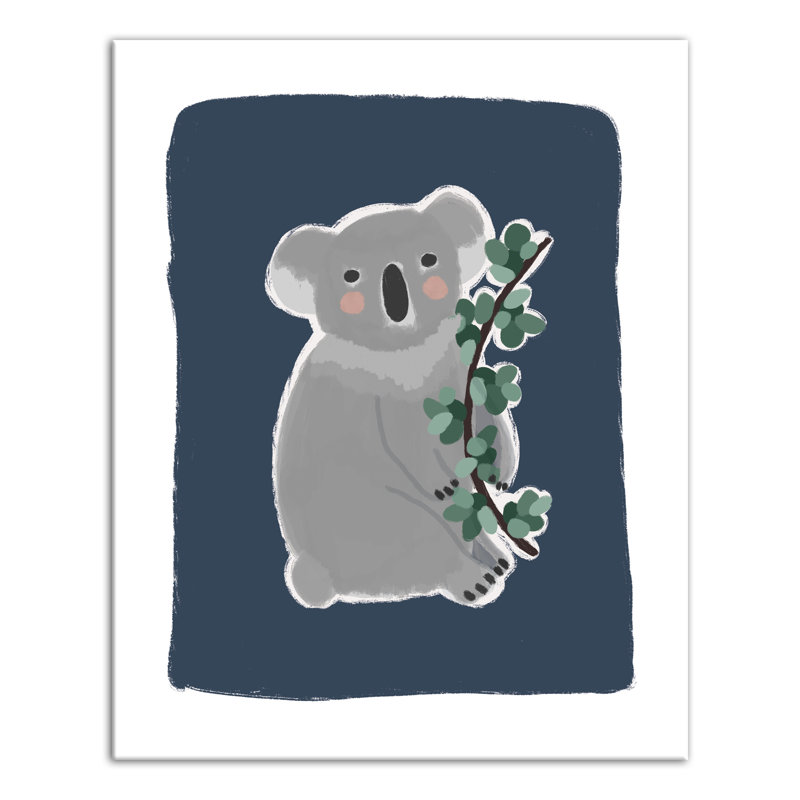 Art sur toile koala doux Briscoe, Bleu, H 20 po x l 16 po x P 1,25 po