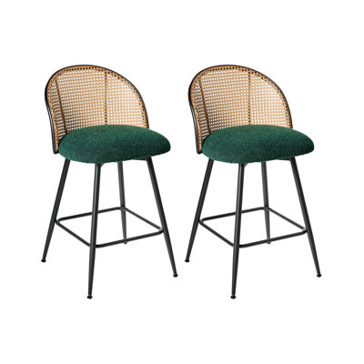 Set of 2 Bar Chairs NATHAN Swivel