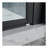 32 In. to 33-3/8 In. x 72 In Semi-Frameless Pivot Shower Door in Matte Black With Clear Glass