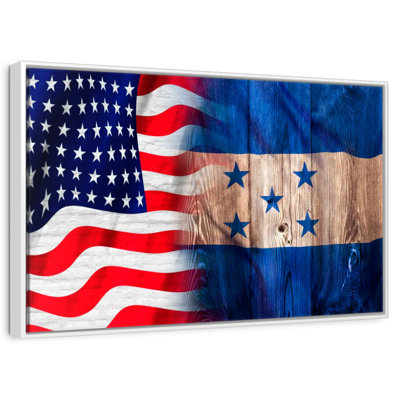 Drapeau des États-Unis et du Honduras
