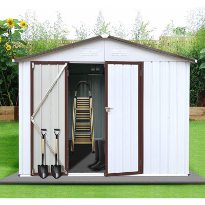 8 ft. W X 6 ft. D Metal Storage Shed