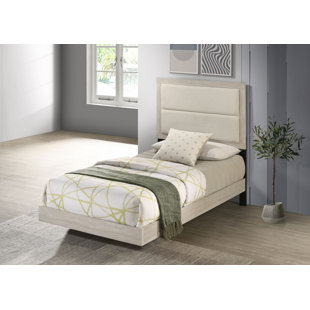 Trenton 54-Inch Wood Panel Bed Rustic Cream