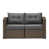 Structure brune / coussin gris foncé est en rupture de stock