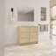 Meuble-lavabo autoportant de 36 po (35-1 / 16 po) et 2 portes d'armoire à fermeture en douceur, contreplaqué, chêne Dune (KD-PACKING)-1009921507