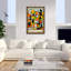 Impression d'art abstrait géométrique coloré-129965183