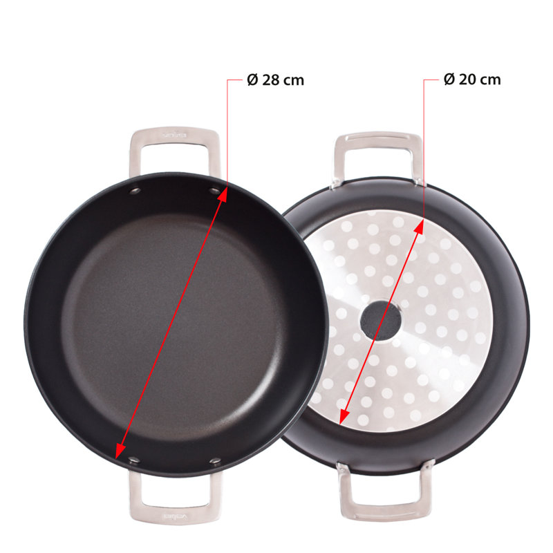 Valira 3.5L Non-Stick Aluminum Round Braiser with Lid