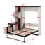 Lit escamotable double avec bureau et armoires