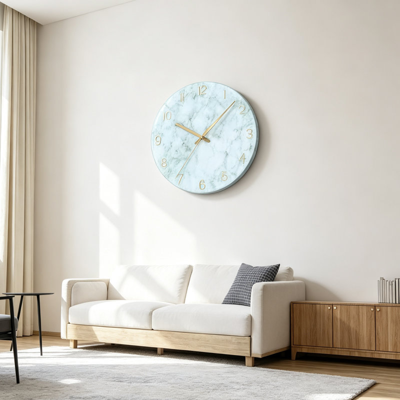 Glass Analogue Wall Clock