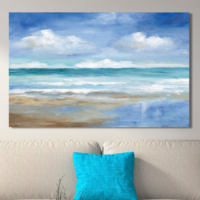 «Washy Coast Ii», reproduction d'art sur toile tendue, H 18 po x l 30 po